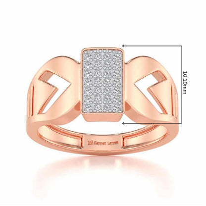 Euphoric Silver Ring For Men - Rose Gold - Image 5