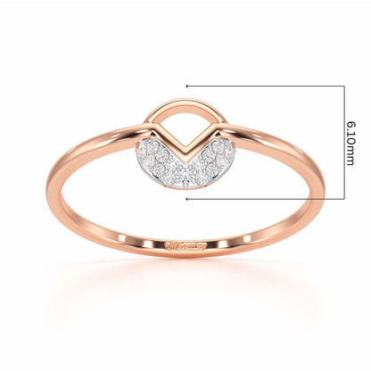 Luminous Loop Silver Ring - Rose Gold - Image 5