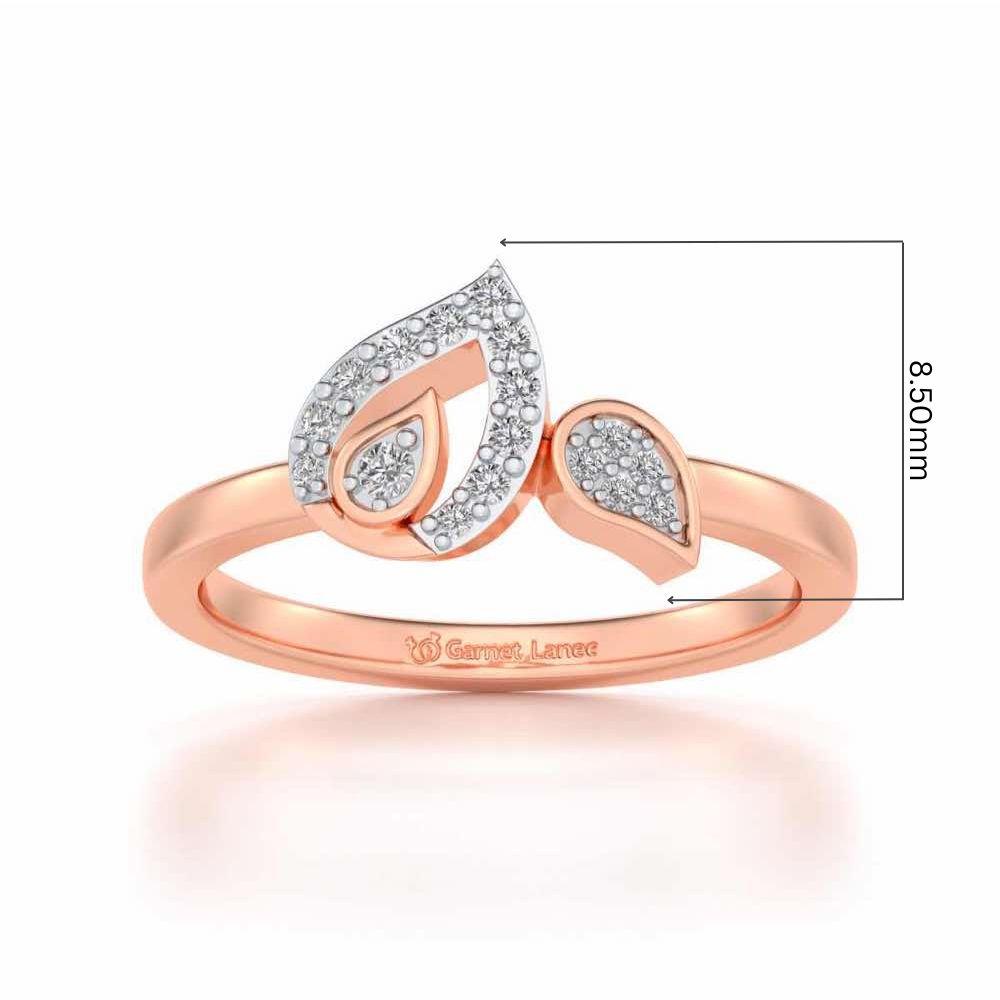 Anvi Silver Ring - Rose Gold - Image 5