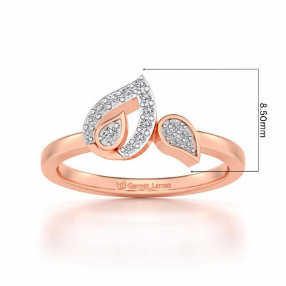 Anvi Silver Ring - Rose Gold - Image 5
