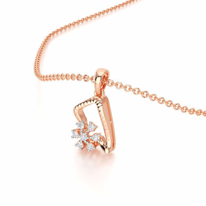 Serene Elegance Silver Pendant - Rose Gold - Image 2