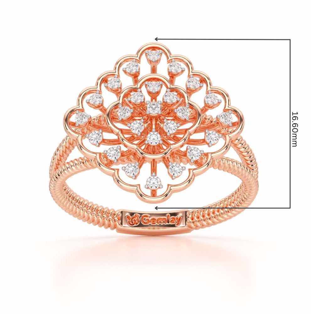 Zeppelin Glow Silver Ring - Rose Gold - Image 2