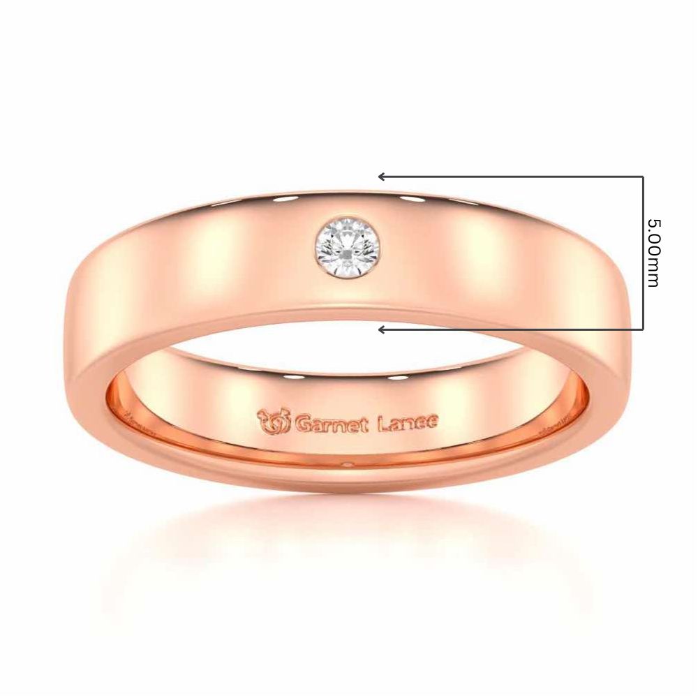 Sovereign Shine Men Solitaire Ring - Rose Gold - Image 5