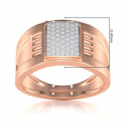 Ashwani Silver Ring For Men - Rose Gold - Image 5