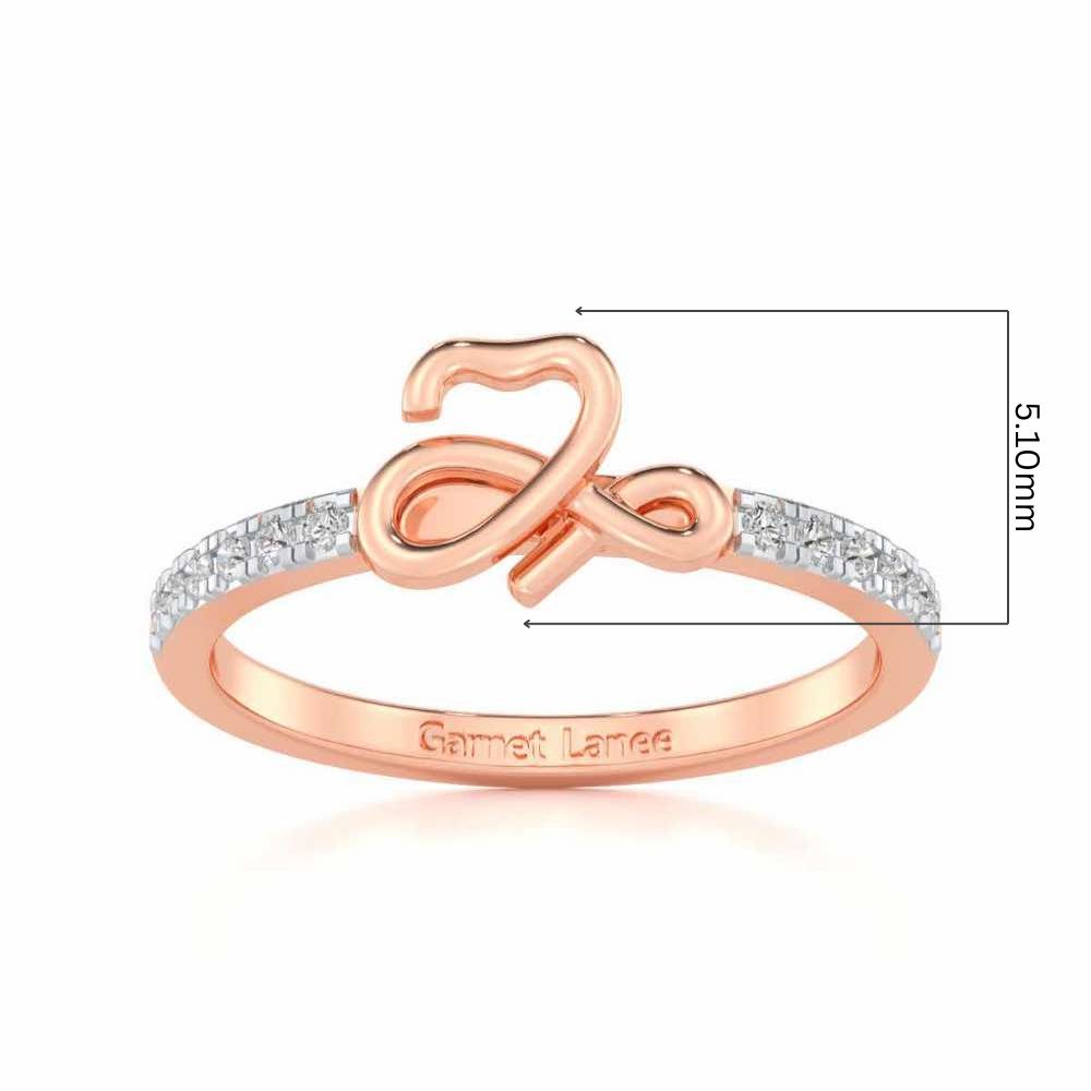 Love Infinite Silver Ring - Rose Gold - Image 4