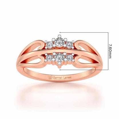 Farishta Silver Ring - Rose Gold - Image 5