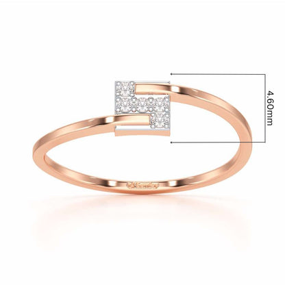 Overlap Elegance Silver Ring - Rose Gold - Image 5