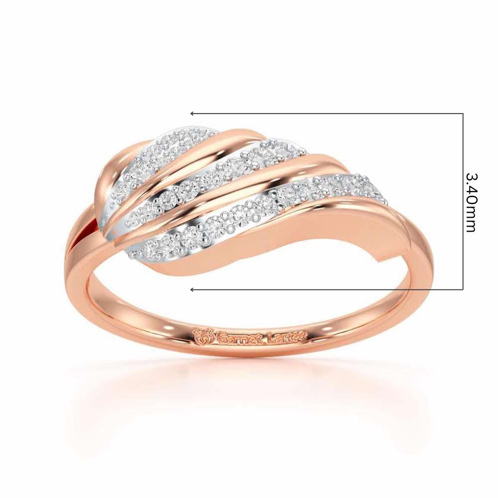 Secret Sparkle Silver Ring - Rose Gold - Image 5