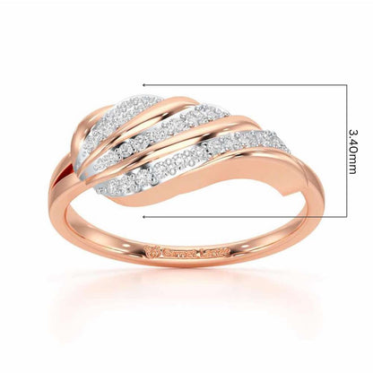 Secret Sparkle Silver Ring - Rose Gold - Image 5
