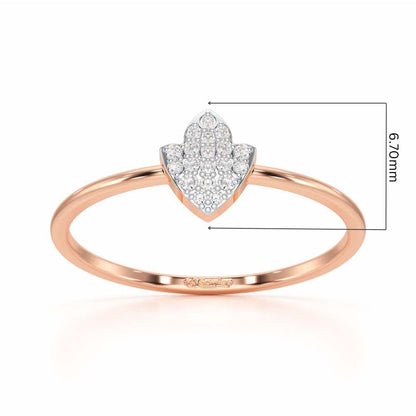 Silver Dash Silver Ring - Rose Gold - Image 5