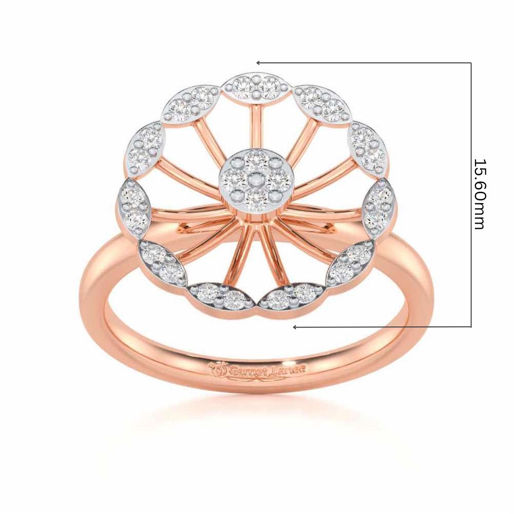 Pious Chakra Silver Ring - Rose Gold - Image 5