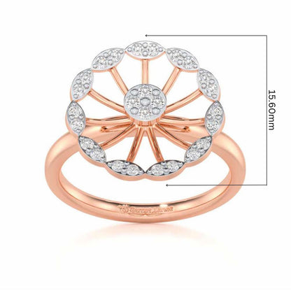 Pious Chakra Silver Ring - Rose Gold - Image 5