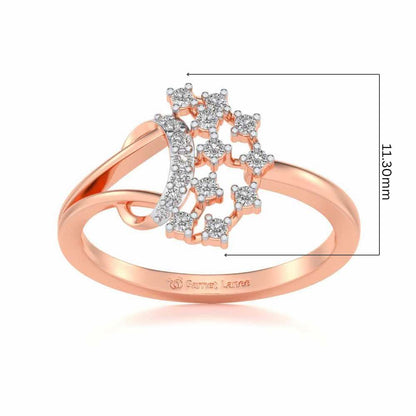 Heena Silver Ring - Rose Gold - Image 5
