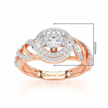Ephemeral Radiance Solitaire Ring - Rose Gold - Image 5
