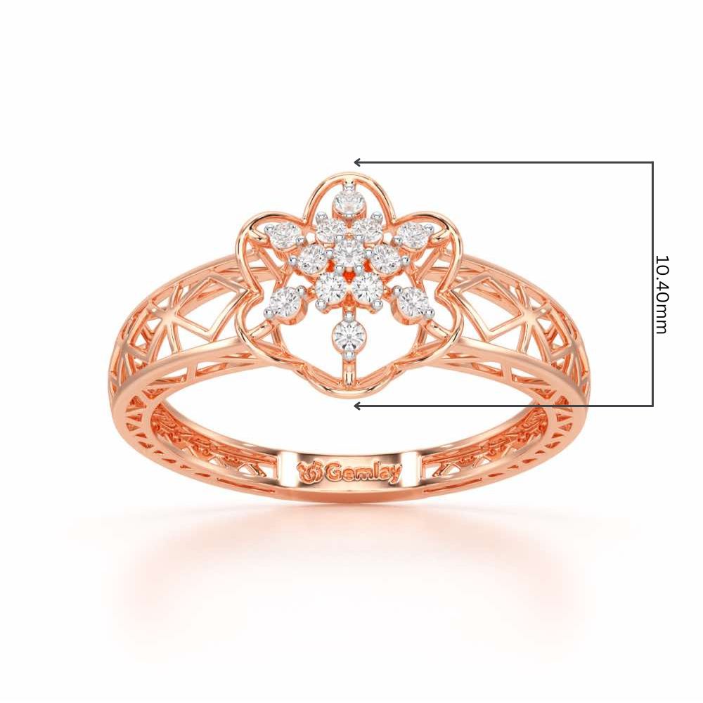 Graceful Yana Silver Ring - Rose Gold - Image 2