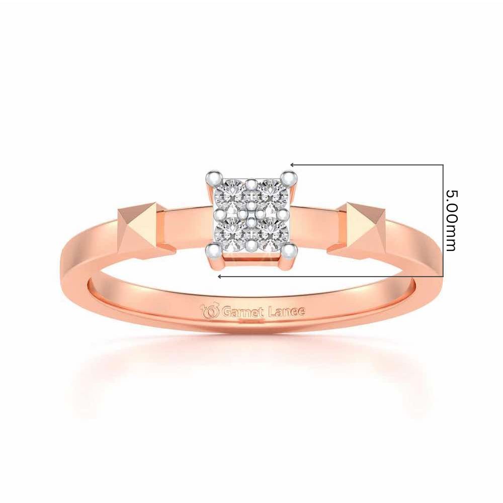 Addhya Silver Ring - Rose Gold - Image 5