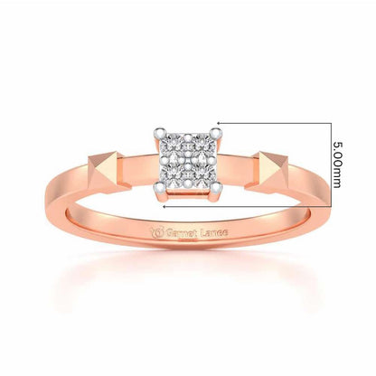 Addhya Silver Ring - Rose Gold - Image 5