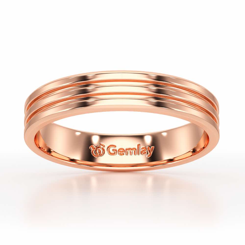 Elton Silver Band For Men - Rose Gold - Image 2