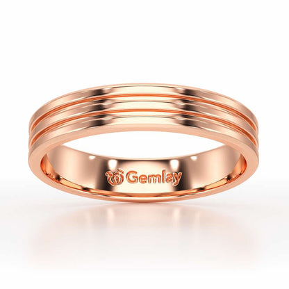 Elton Silver Band For Men - Rose Gold - Image 2