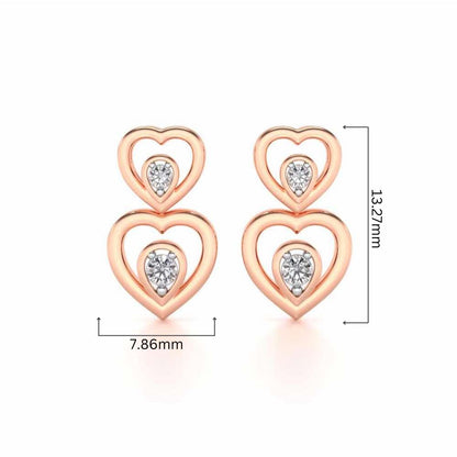 Candalini Silver Earrings - Rose Gold - Image 4