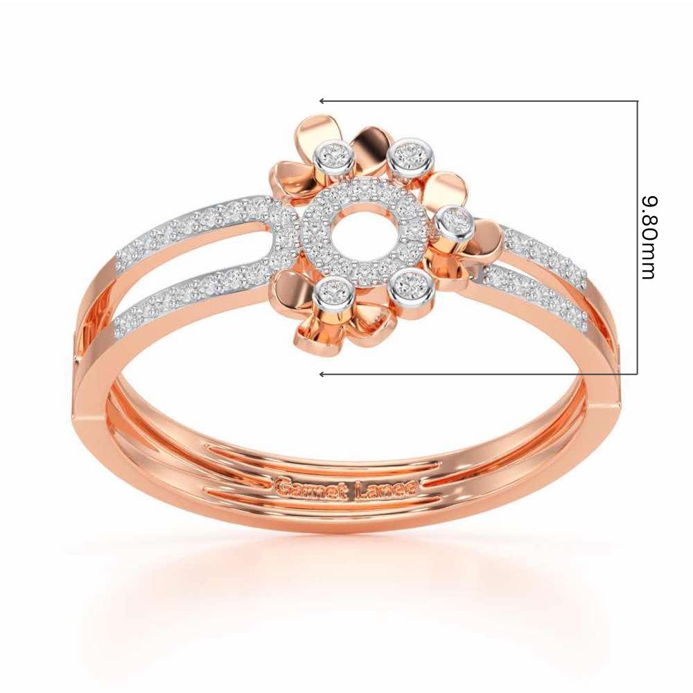 Delicate Glow Silver Ring - Rose Gold - Image 5