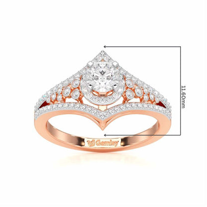 Ethereal Glow Solitaire Ring - Rose Gold - Image 5