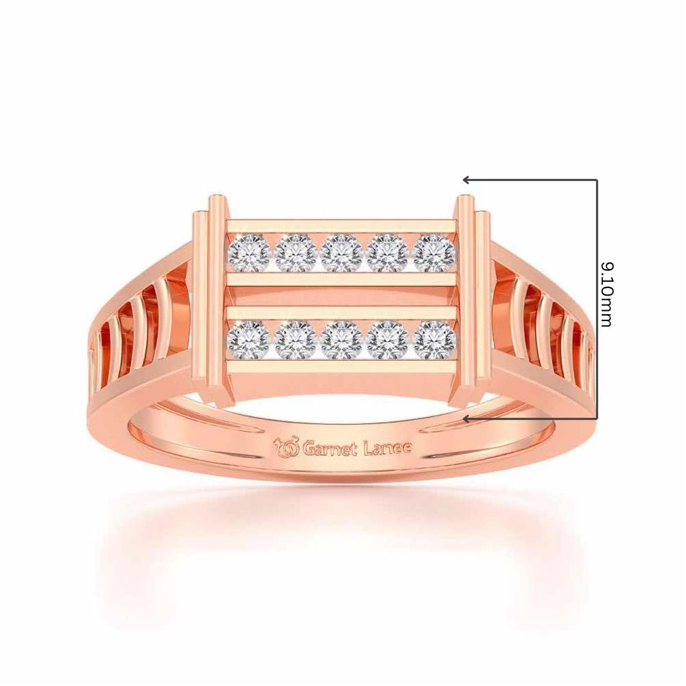 Pageant Ring For Men - Rose Gold - Image 5