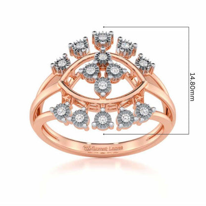 Glinting one Silver Ring - Rose Gold - Image 5