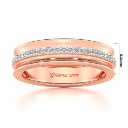 Regalia Silver Band Ring - Rose Gold - Image 5