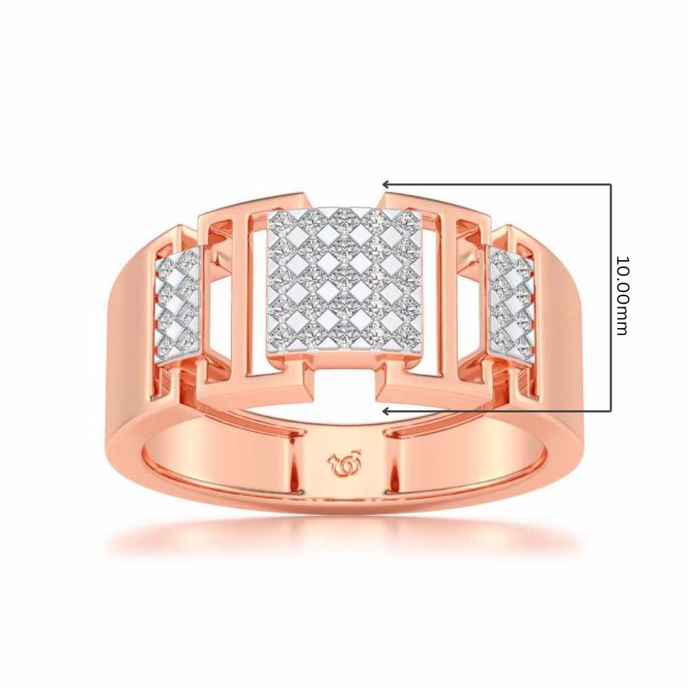 Respectful Silver Ring For Men - Rose Gold - Image 5