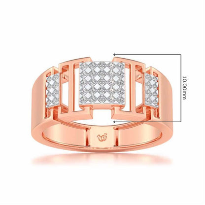 Respectful Silver Ring For Men - Rose Gold - Image 5