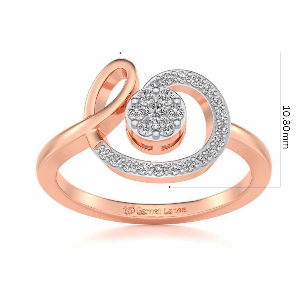 Whisper Silver Ring - Rose Gold - Image 5