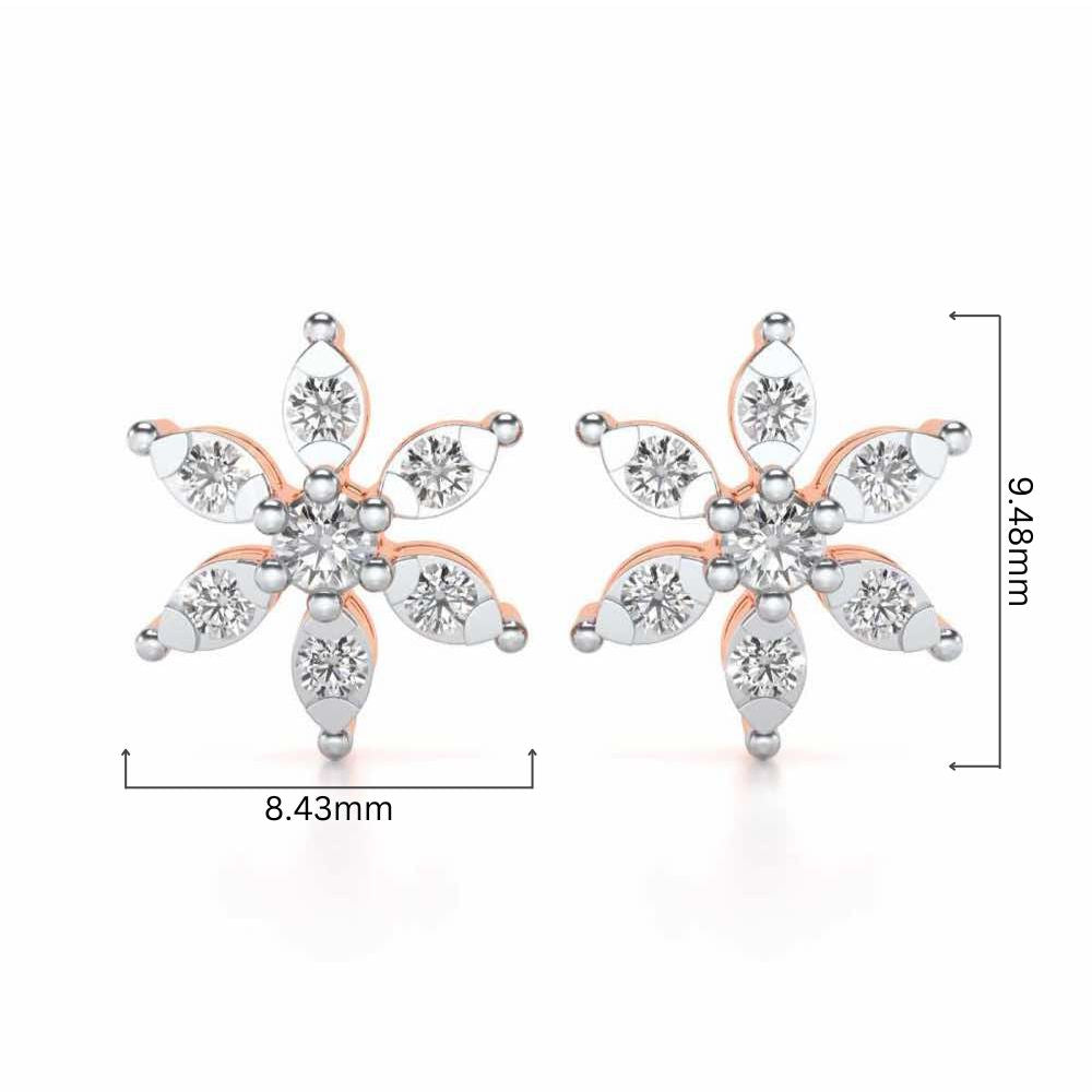Bagesri Silver Earrings - Rose Gold - Image 4