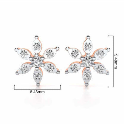 Bagesri Silver Earrings - Rose Gold - Image 4