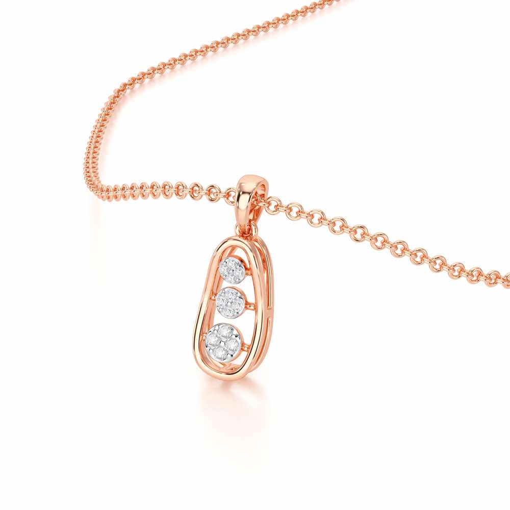 Twilight Spark Silver Pendant - Rose Gold - Image 2