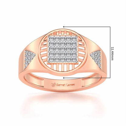 Holy Eye Silver Ring For Men - Rose Gold - Image 5