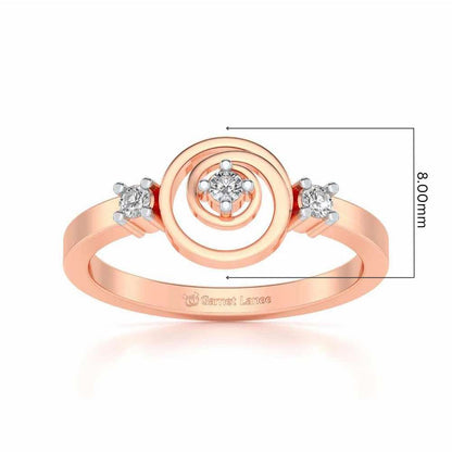 Akshara Silver Ring - Rose Gold - Image 5