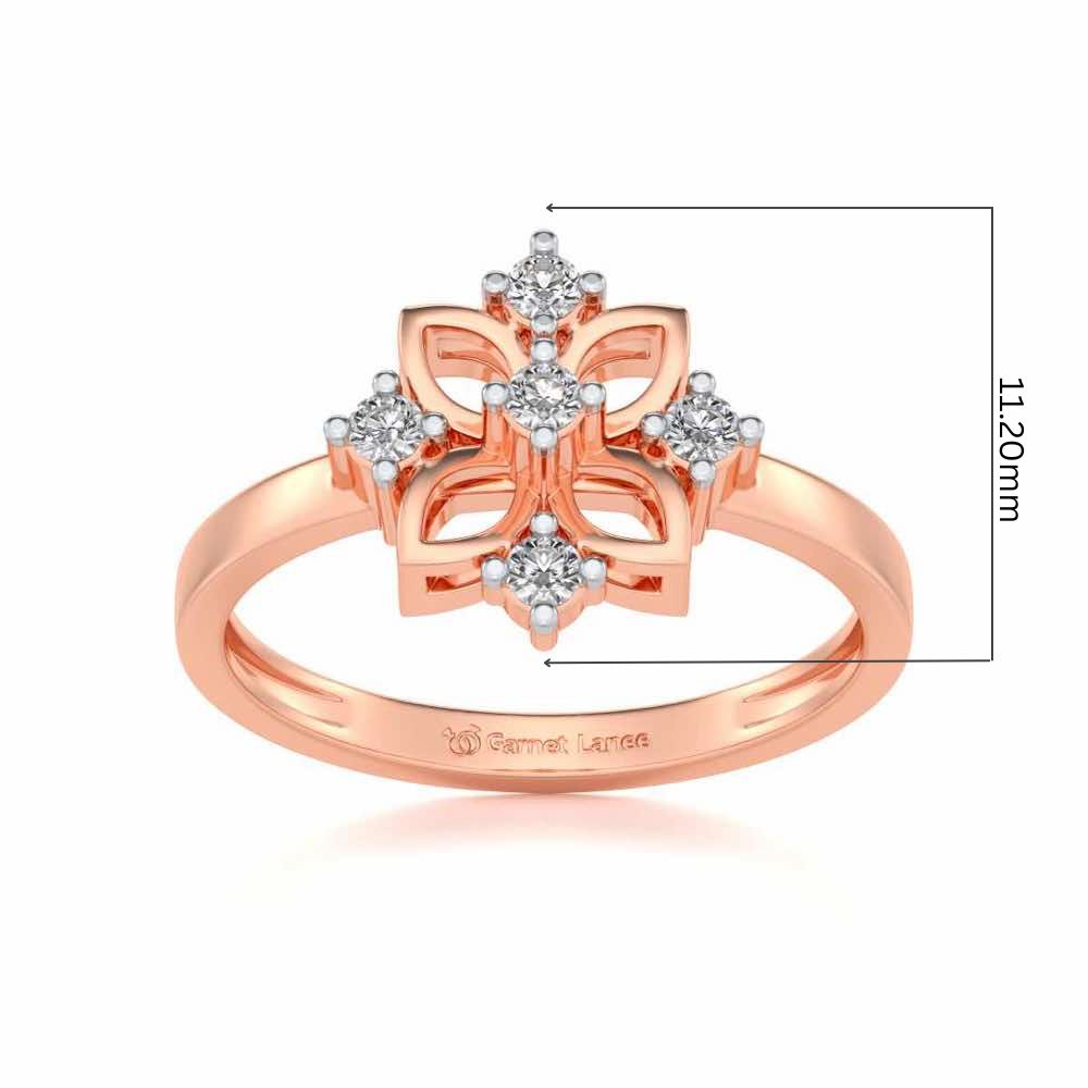 Kamalam Silver Ring - Rose Gold - Image 5