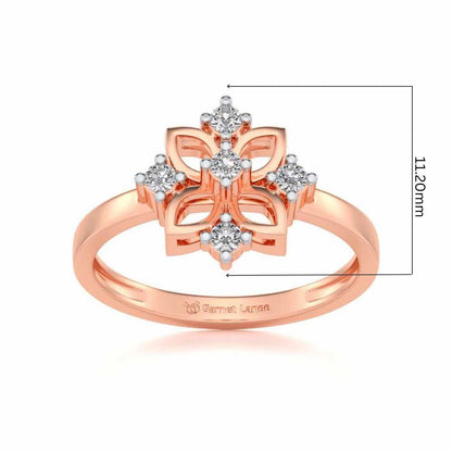 Kamalam Silver Ring - Rose Gold - Image 5