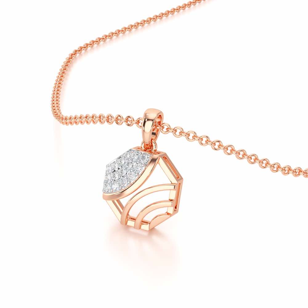 Eternal Glow Silver Pendant - Rose Gold - Image 2