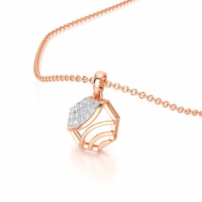 Eternal Glow Silver Pendant - Rose Gold - Image 2