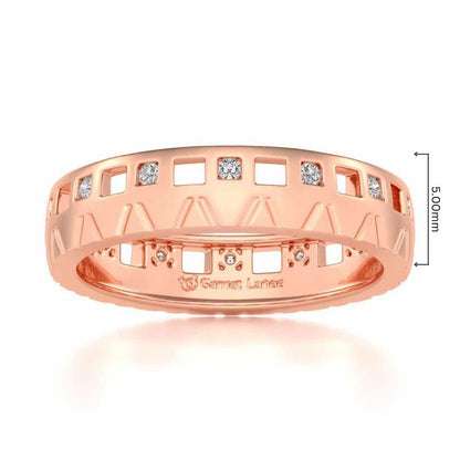 Era Silver Band Ring - Rose Gold - Image 5
