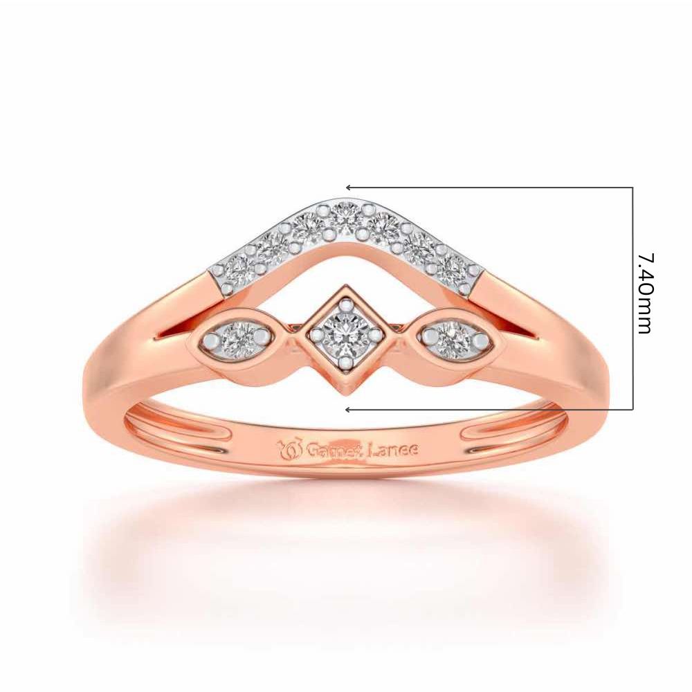 Advika Silver Ring - Rose Gold - Image 5