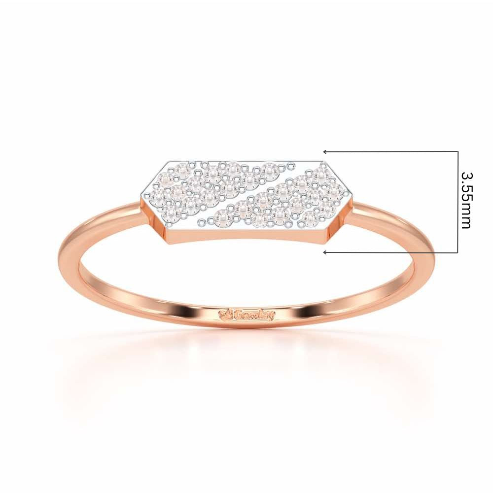 Shimmer Tango Silver Ring - Rose Gold - Image 5