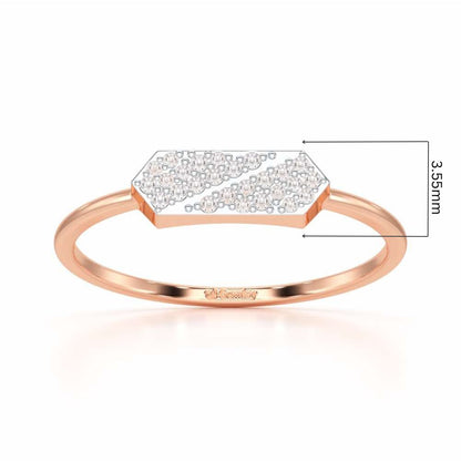 Shimmer Tango Silver Ring - Rose Gold - Image 5