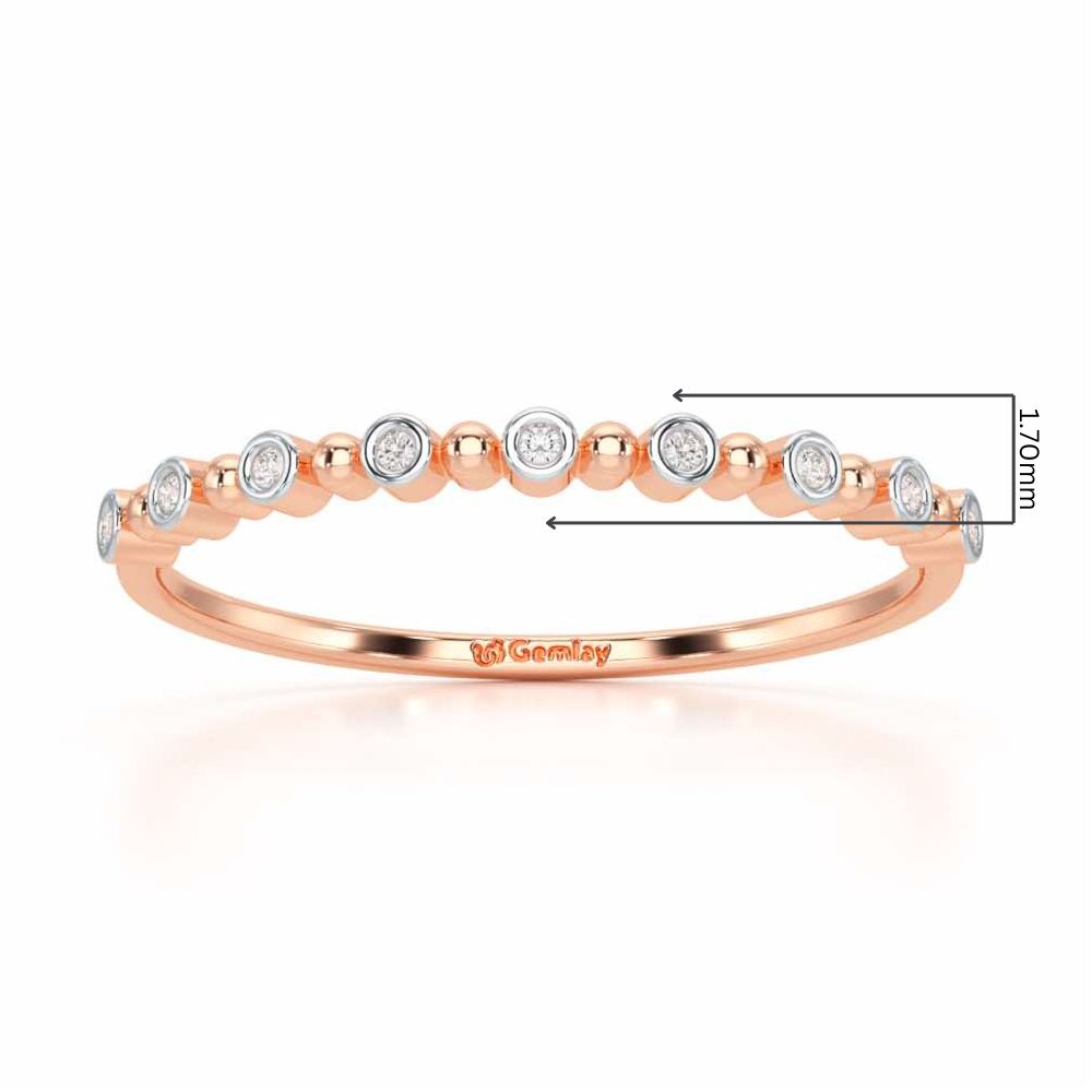 Cute Sheen Silver Ring - Rose Gold - Image 2