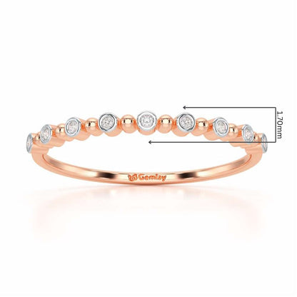 Cute Sheen Silver Ring - Rose Gold - Image 2