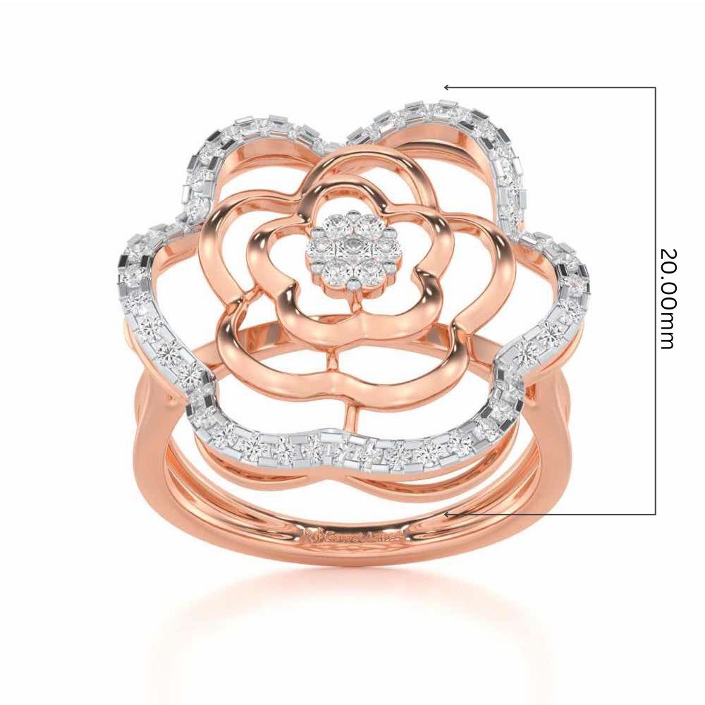 Gleaming Glide Silver Ring - Rose Gold - Image 5