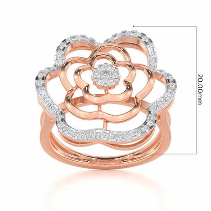 Gleaming Glide Silver Ring - Rose Gold - Image 5