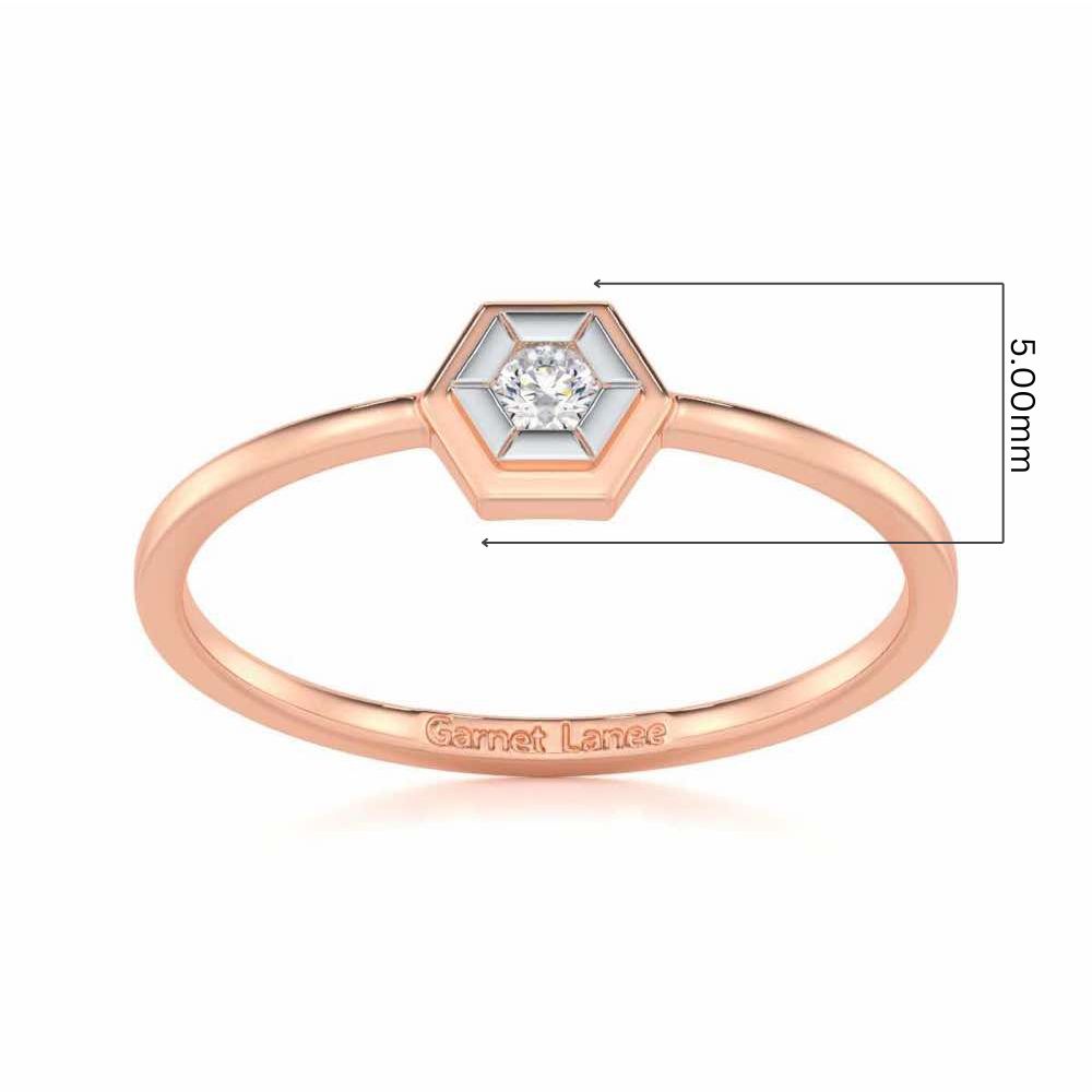 Classic Elegance Silver Ring - Rose Gold - Image 5